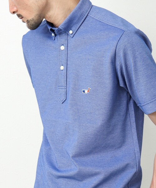 NOLLEY'S goodman(ノーリーズグッドマン)の「ドライマスター クジラワンポイントポロシャツ(ポロシャツ・メンズ・ホワイト/ネイビー/ブルー系その他/ブルー/ブラック系その他・S/M/L/XL)」の4枚目の写真