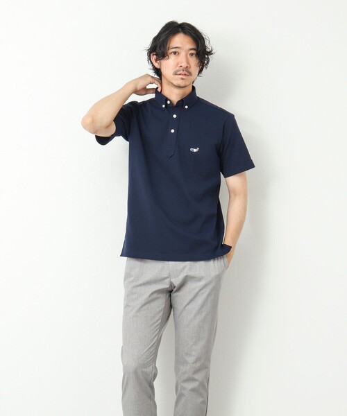 NOLLEY'S goodman(ノーリーズグッドマン)の「ドライマスター クジラワンポイントポロシャツ(ポロシャツ・メンズ・ホワイト/ネイビー/ブルー系その他/ブルー/ブラック系その他・S/M/L/XL)」の9枚目の写真