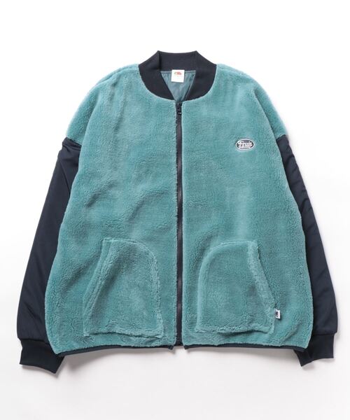 FRUIT OF THE LOOM(フルーツオブザルーム)の「FRUIT OF THE LOOM シープボアアウター(ブルゾン・メンズ・サックスブルー/オレンジ・L/S)」の2枚目の写真