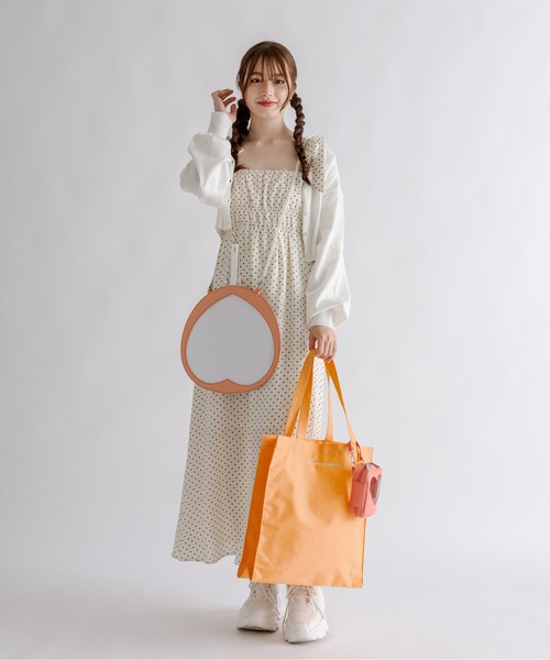 OLIVE des OLIVE（オリーブデオリーブ）の「Aimerianejoieハート透かしカーディガン　1031180190（カーディガン/ボレロ・レディース・オフホワイト/ライム/ピンク/ブラック/ラベンダー/サックスブルー・FREE）」の13枚目の写真