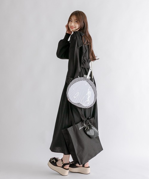 OLIVE des OLIVE（オリーブデオリーブ）の「Aimerianejoieハート透かしカーディガン　1031180190（カーディガン/ボレロ・レディース・オフホワイト/ライム/ピンク/ブラック/ラベンダー/サックスブルー・FREE）」の14枚目の写真