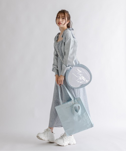 OLIVE des OLIVE（オリーブデオリーブ）の「Aimerianejoieハート透かしカーディガン　1031180190（カーディガン/ボレロ・レディース・オフホワイト/ライム/ピンク/ブラック/ラベンダー/サックスブルー・FREE）」の9枚目の写真