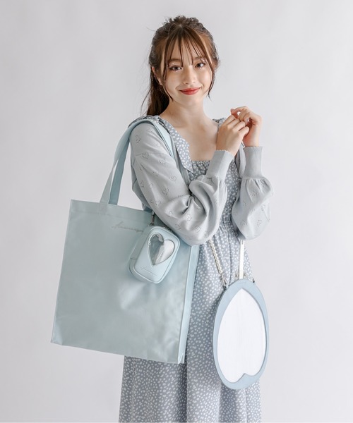 OLIVE des OLIVE（オリーブデオリーブ）の「Aimerianejoieハート透かしカーディガン　1031180190（カーディガン/ボレロ・レディース・オフホワイト/ライム/ピンク/ブラック/ラベンダー/サックスブルー・FREE）」の21枚目の写真