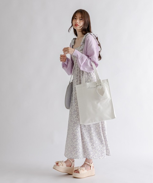 OLIVE des OLIVE（オリーブデオリーブ）の「Aimerianejoieハート透かしカーディガン　1031180190（カーディガン/ボレロ・レディース・オフホワイト/ライム/ピンク/ブラック/ラベンダー/サックスブルー・FREE）」の17枚目の写真