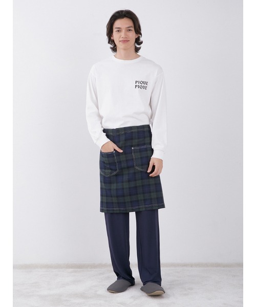 限定品　GELATO PIQUE ネイビー チェック ルームウェアセット　完売 gelato pique（ジェラートピケ）の「【HOMME】ビッグチェック