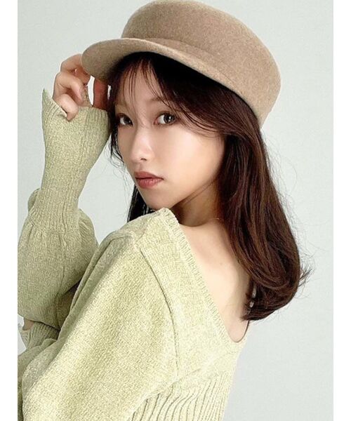 RESEXXY(リゼクシー)の「ジョッキーハット(キャスケット・レディース・グレー/ベージュ・FREE)」の1枚目の写真