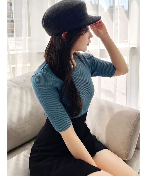 RESEXXY(リゼクシー)の「ジョッキーハット(キャスケット・レディース・グレー/ベージュ・FREE)」の14枚目の写真