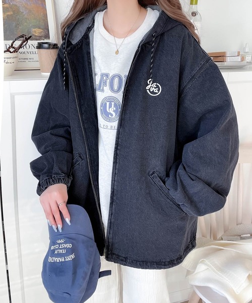 Java（ジャバ）の「《Javaジャバコラボ》ルーズなサイジングでラフな着こなしを。ZIPアップビッグデニムパーカー（パーカー・レディース・ブルー系その他/ブラック系その他2・MEDIUM/LARGE/X-LARGE）」の19枚目の写真