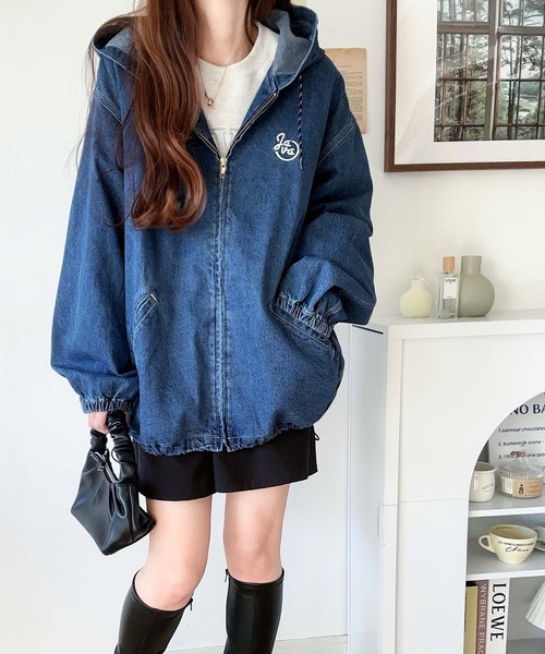 Java（ジャバ）の「《Javaジャバコラボ》ルーズなサイジングでラフな着こなしを。ZIPアップビッグデニムパーカー（パーカー・レディース・ブルー系その他/ブラック系その他2・MEDIUM/LARGE/X-LARGE）」の22枚目の写真