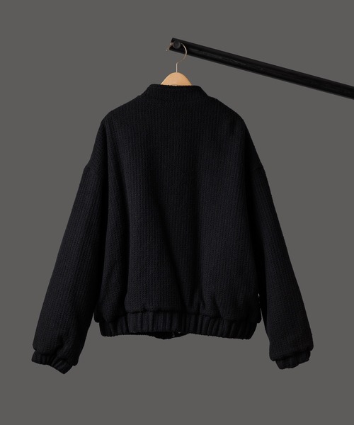 SEEALL(シーオール)の「【 SEEALL / シーオール 】OVERSIZED BOMBER JACKET オーバーサイズド ボンバー ジャケット(ブルゾン・メンズ・ブラック・3)」の3枚目の写真