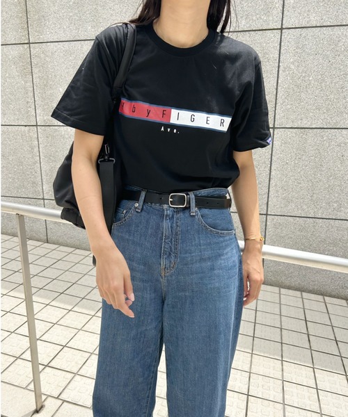 Niell(ニール)の「【H by FIGER/エイチ バイ フィガー】フロントロゴ 半袖 Tシャツ(Tシャツ/カットソー・レディース・ホワイト/ブラック・M/L/XL)」の17枚目の写真