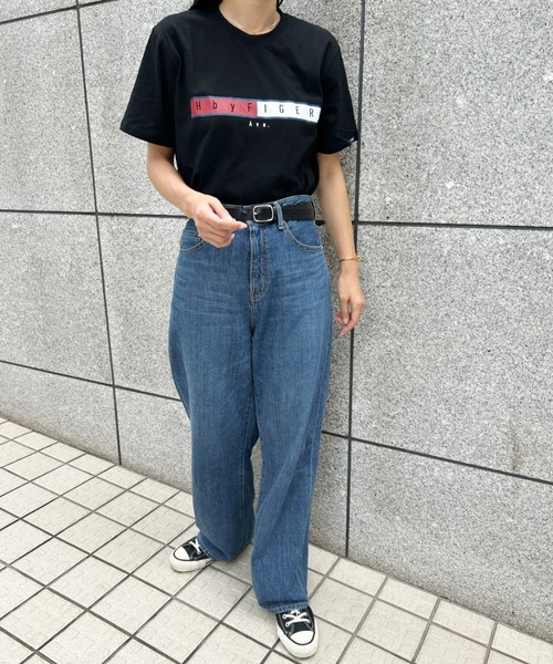 Niell(ニール)の「【H by FIGER/エイチ バイ フィガー】フロントロゴ 半袖 Tシャツ(Tシャツ/カットソー・レディース・ホワイト/ブラック・M/L/XL)」の22枚目の写真