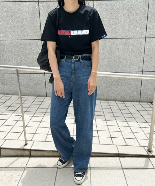Niell(ニール)の「【H by FIGER/エイチ バイ フィガー】フロントロゴ 半袖 Tシャツ(Tシャツ/カットソー・レディース・ホワイト/ブラック・M/L/XL)」の18枚目の写真