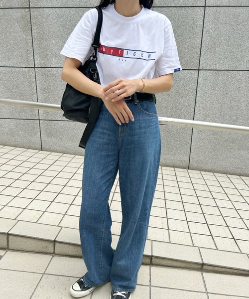 Niell(ニール)の「【H by FIGER/エイチ バイ フィガー】フロントロゴ 半袖 Tシャツ(Tシャツ/カットソー・レディース・ホワイト/ブラック・M/L/XL)」の13枚目の写真