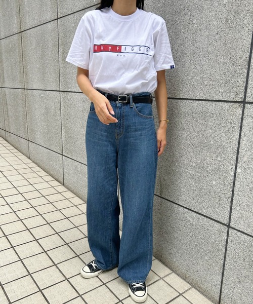 Niell(ニール)の「【H by FIGER/エイチ バイ フィガー】フロントロゴ 半袖 Tシャツ(Tシャツ/カットソー・レディース・ホワイト/ブラック・M/L/XL)」の14枚目の写真