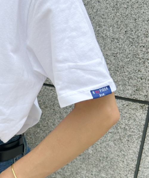 Niell(ニール)の「【H by FIGER/エイチ バイ フィガー】フロントロゴ 半袖 Tシャツ(Tシャツ/カットソー・レディース・ホワイト/ブラック・M/L/XL)」の12枚目の写真