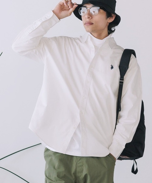 U.S. POLO ASSN.(ユーエスポロアッスン)の「U.S. POLO ASSN./ユーエスポロアッスン レギュラーカラーBIGシャツ(シャツ/ブラウス・メンズ・グレー/ネイビー/ブラック×ブルー/ブラック/ホワイト×ブラック/ホワイト・L/S/LL/M)」の2枚目の写真