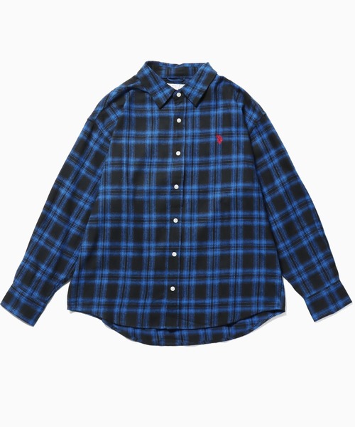 U.S. POLO ASSN.(ユーエスポロアッスン)の「U.S. POLO ASSN./ユーエスポロアッスン レギュラーカラーBIGシャツ(シャツ/ブラウス・メンズ・グレー/ネイビー/ブラック×ブルー/ブラック/ホワイト×ブラック/ホワイト・L/S/LL/M)」の1枚目の写真