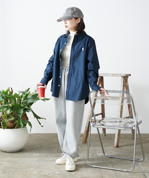 U.S. POLO ASSN.(ユーエスポロアッスン)の「U.S. POLO ASSN./ユーエスポロアッスン レギュラーカラーBIGシャツ(シャツ/ブラウス・メンズ・グレー/ネイビー/ブラック×ブルー/ブラック/ホワイト×ブラック/ホワイト・L/S/LL/M)」の21枚目の写真