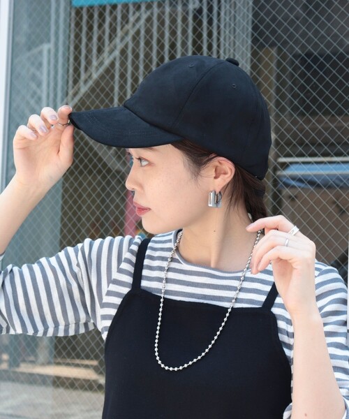 fredy emue（フレディエミュ）の「フェイクスエードキャップ（キャップ・レディース・キナリ/ブラック/ベージュ・FREE）」の4枚目の写真