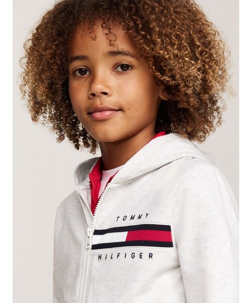 TOMMY HILFIGER(トミーヒルフィガー)の「BOYS リブインサートジップスルーパーカー(パーカー・キッズ・ネイビー/グレー・80cm/90cm/110cm/120cm/100cm)」の13枚目の写真