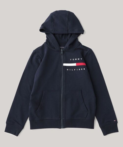 TOMMY HILFIGER(トミーヒルフィガー)の「BOYS リブインサートジップスルーパーカー(パーカー・キッズ・ネイビー/グレー・80cm/90cm/110cm/120cm/100cm)」の6枚目の写真