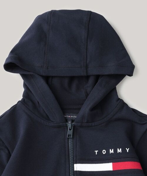TOMMY HILFIGER(トミーヒルフィガー)の「BOYS リブインサートジップスルーパーカー(パーカー・キッズ・ネイビー/グレー・80cm/90cm/110cm/120cm/100cm)」の8枚目の写真