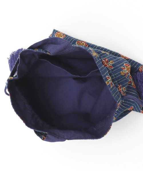 チャイハネ（チャイハネ）の「【チャイハネ】ブロサム巾着バッグ（ハンドバッグ・レディース・グレー/ブラック/ターコイズブルー/イエロー/ブルー・FREE）」の9枚目の写真