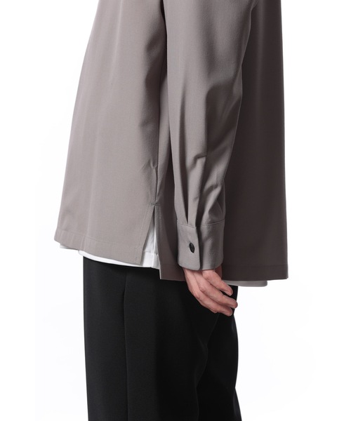 ATTACHMENT(アタッチメント)の「WO トロピカル ベルテッド ロングスリーブシャツ / WO TROPICAL BELTED L/S SHIRT(シャツ/ブラウス・メンズ・グレー系/ブラック・3/2/1)」の6枚目の写真