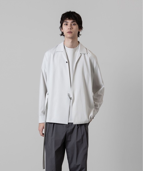 ATTACHMENT(アタッチメント)の「WO トロピカル ベルテッド ロングスリーブシャツ / WO TROPICAL BELTED L/S SHIRT(シャツ/ブラウス・メンズ・グレー系/ブラック・3/2/1)」の12枚目の写真