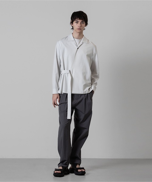 ATTACHMENT(アタッチメント)の「WO トロピカル ベルテッド ロングスリーブシャツ / WO TROPICAL BELTED L/S SHIRT(シャツ/ブラウス・メンズ・グレー系/ブラック・3/2/1)」の17枚目の写真