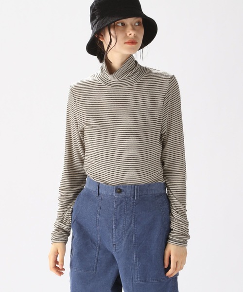 niko and...（ニコアンド）の「テンセル混タートルプルオーバー（Tシャツ/カットソー・レディース・レッド/ブラック/アイボリー・MEDIUM/LARGE）」の3枚目の写真