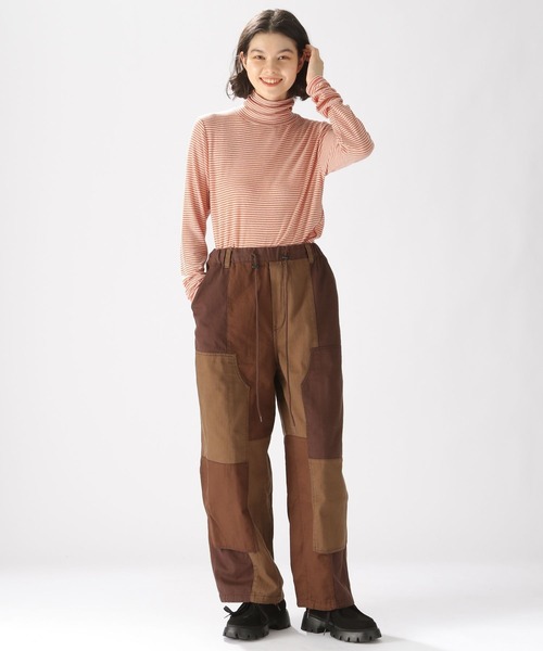 niko and...（ニコアンド）の「テンセル混タートルプルオーバー（Tシャツ/カットソー・レディース・レッド/ブラック/アイボリー・MEDIUM/LARGE）」の7枚目の写真