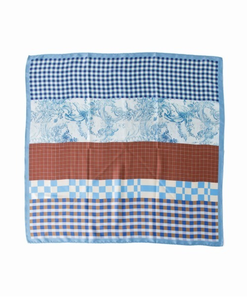 Casselini（キャセリーニ）の「Casselini(キャセリーニ)マルチパターンスカーフ（ストール/ショール・レディース・レッド/ブルー/チャコール・FREE）」の10枚目の写真