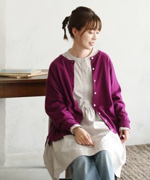 どこにもない、ふつうのカーデ。ちょっと厚手にしてみました。