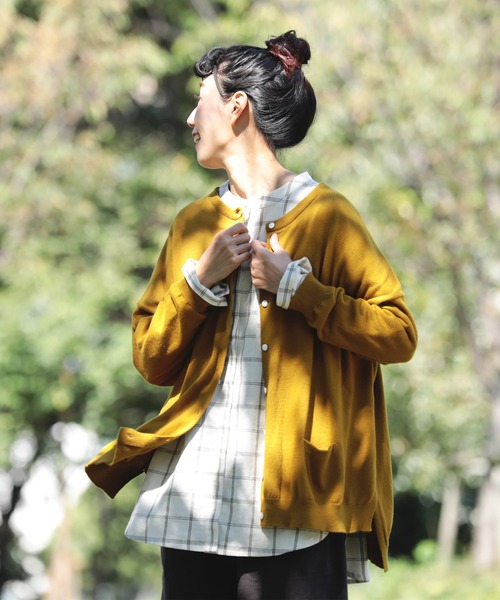 どこにもない、ふつうのカーデ。ちょっと厚手にしてみました  