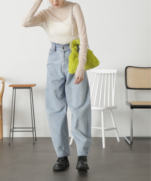 FREE'S MART(フリーズマート)の「ラメシアー長袖カットソー(Tシャツ/カットソー・レディース・オフホワイト/ブラック/グリーン・FREE)」の7枚目の写真