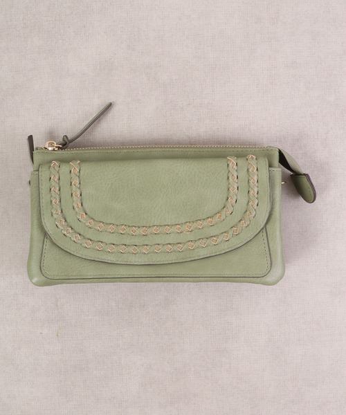 FUNALIVE（ファンアライブ）の「Pisoraro かがり　横型お財布ポシェット（ショルダーバッグ・レディース・ライトグレー/ブラック/ブラウン系その他/ダークグレー/ライトグリーン/レッド/ブルーグリーン・FREE）」の20枚目の写真