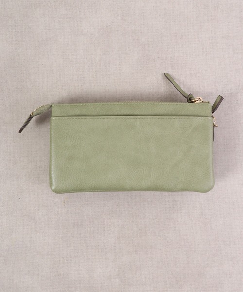 FUNALIVE（ファンアライブ）の「Pisoraro かがり　横型お財布ポシェット（ショルダーバッグ・レディース・ライトグレー/ブラック/ブラウン系その他/ダークグレー/ライトグリーン/レッド/ブルーグリーン・FREE）」の21枚目の写真