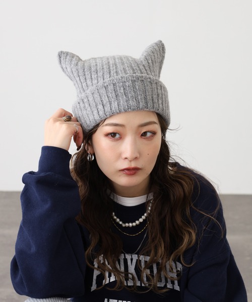 セール】猫耳 ニットワッチ（ニットキャップ/ビーニー）｜Sense of