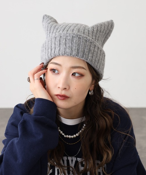 セール】猫耳 ニットワッチ（ニットキャップ/ビーニー）｜Sense of