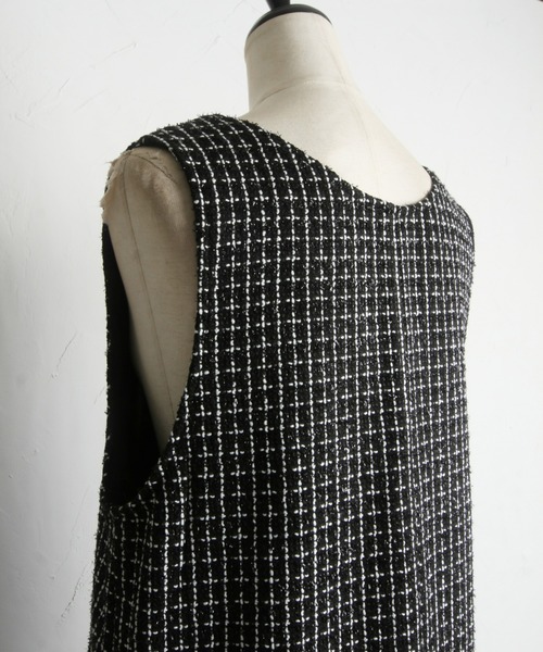 &. NOSTALGIA（アンドドットノスタルジア）の「【ZOZO限定】前後2wayツイードジャンスカ（ジャンパースカート・レディース・ブラック・FREE）」の17枚目の写真