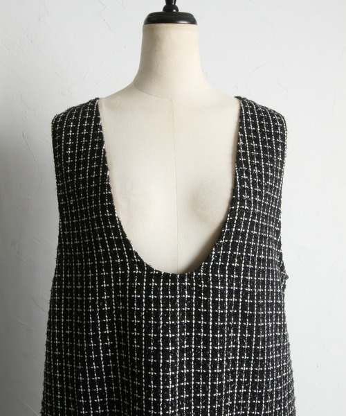 &. NOSTALGIA（アンドドットノスタルジア）の「【ZOZO限定】前後2wayツイードジャンスカ（ジャンパースカート・レディース・ブラック・FREE）」の18枚目の写真