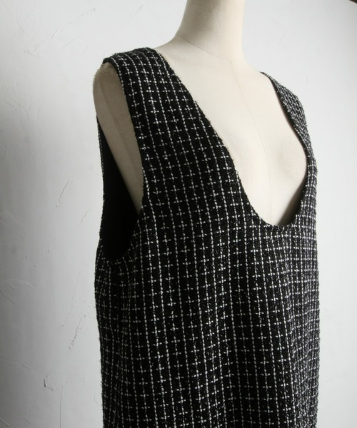 &. NOSTALGIA（アンドドットノスタルジア）の「【ZOZO限定】前後2wayツイードジャンスカ（ジャンパースカート・レディース・ブラック・FREE）」の19枚目の写真