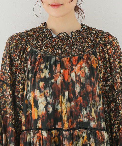 SLOBE IENA◾️FLOWER PRINT ワンピース SLOBE IENA｜《WEB限定/追加4予約》FLOWER PRINT ワンピース