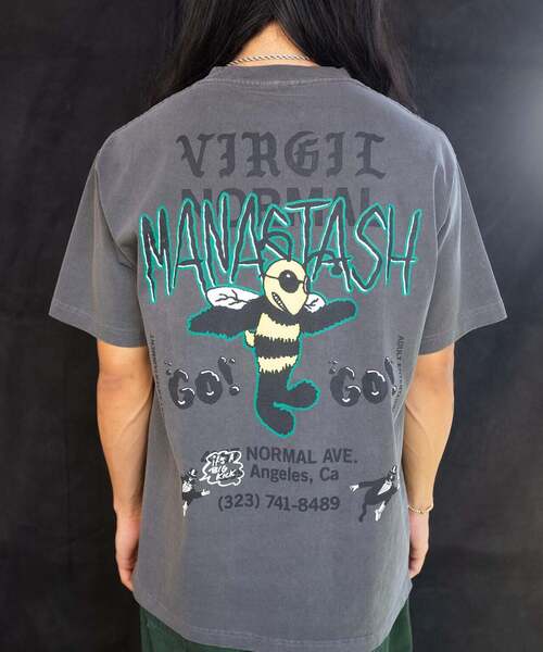 VIRGIL NORMAL(ヴァージルノーマル)の「Virgil Normal×MANASTASH/ヴァージルノーマル×マナスタッシュ/コラボTEE(Tシャツ/カットソー・メンズ・チャコールグレー・XL/M/L)」の16枚目の写真