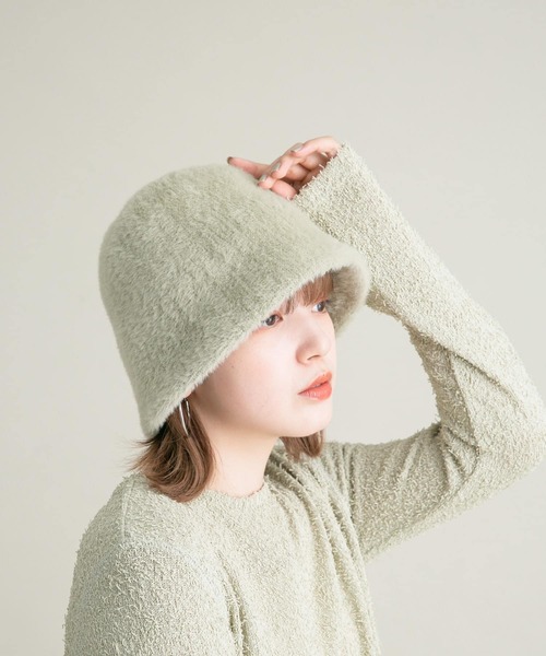 KBF（ケイビーエフ）の「ファーサーモベルHAT（ハット・レディース・ミント/アイボリー/ブラック・ONE）」の3枚目の写真