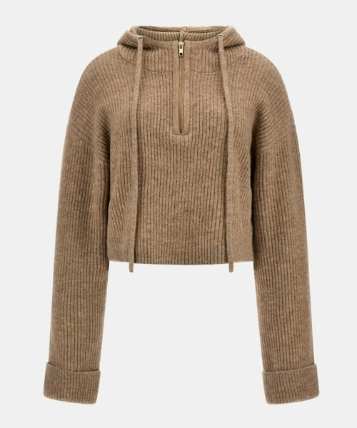 Guess（ゲス）の「Toki Half-Zip Hooded Sweater Top ニット セーター（ニット/セーター・レディース・ベージュ/ホワイト・MEDIUM/X-SMALL/SMALL）」の13枚目の写真