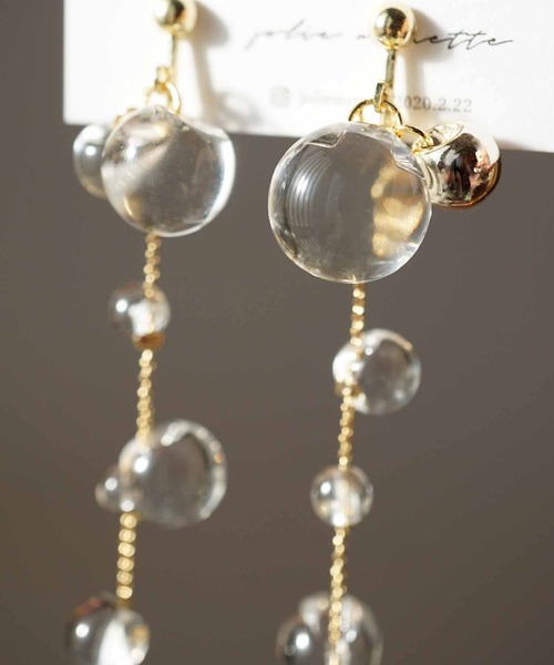 CERCA（チェルカ）の「jolie minette/クリア 水滴 イヤリング（イヤリング・レディース・シルバー/ゴールド・FREE）」の5枚目の写真