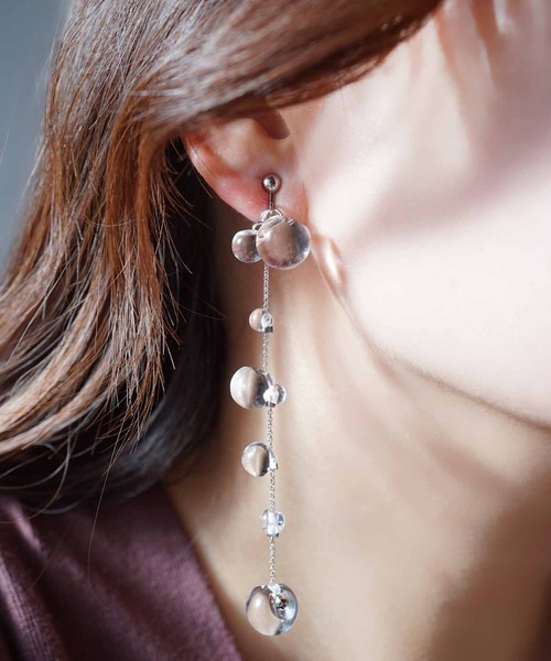 CERCA（チェルカ）の「jolie minette/クリア 水滴 イヤリング（イヤリング・レディース・シルバー/ゴールド・FREE）」の7枚目の写真